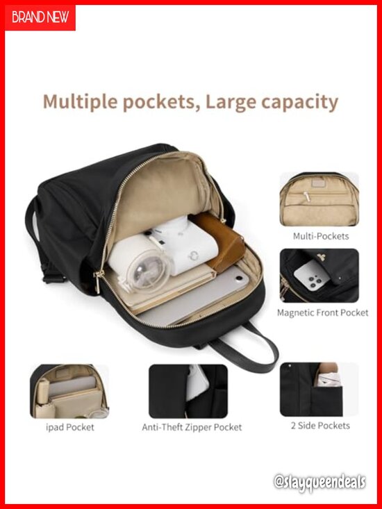 Women\'s Mini Backpack Purse Waterproof Nylon Anti-Theft Travel Daypack